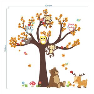 Zidne naljepnice Ambiance Tree with Animals