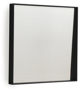Crno zidno ogledalo Geese Thin, 40 x 40 cm