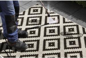 Krem-crni vanjski tepih NORTHRUGS Malta, 80 x 345 cm
