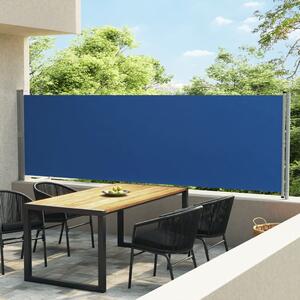 VidaXL Uvlačiva bočna tenda za terasu 140 x 600 cm plava