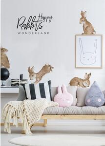 Set od 7 zidnih naljepnica Dekornik Happy Rabbits Wonderland