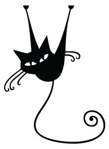 Crna naljepnica za prekidač Ambiance Acrobat Cat