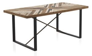 Blagovaonski stol s metalnim nogama i pločom od recikliranog drveta Geese, 180 x 90 cm