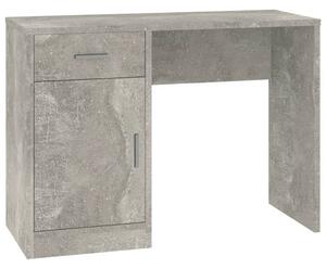 VidaXL Radni stol s ladicom i ormarićem boja betona 100x40x73cm drveni
