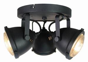 Crna zidna lampa LABEL51 Spot Moto Tres