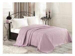 Svjetloljubičasti pamučni prekrivač za bračni krevet Tarry, 220 x 240 cm
