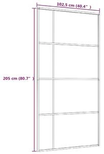 Klizna vrata od stakla ESG i aluminija 102,5 x 205 cm bijela