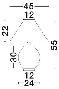 LUPE STOLNA LAMPA SIVA/BEŽ/BIJELA E27 1X12W IP20 NL9620179