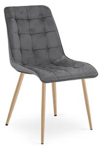 Blagovaonska stolica SPLIT VELVET, tamno siva