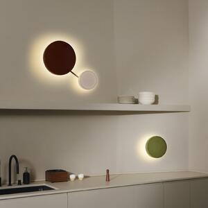 MARSET LED zidna svjetiljka Caramel, opal, Ø 22 cm, TRIAC, staklo, prigušiva, Bijela, Dnevni boravak/blagovaonica, Staklo