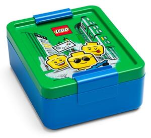 Plava kutija za užinu sa zelenim poklopcem LEGO® Iconic