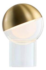 FRANDSEN LED punjiva stolna lampa Pila, mesing, 20 cm, prigušljiva, prigušiva, Zlato / mjed, Dnevni boravak/blagovaonica, Plastika