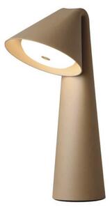 FRANDSEN LED punjiva stolna lampa Ami, sivo-bež, 32 cm, prigušljiva, prigušiva, Zelena, Dnevni boravak/blagovaonica, Plastika