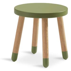 Zelena dječja stolica Flexa Dots, ø 30 cm