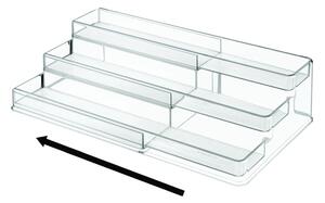 Prozirni kuhinjski stalak na 3 kata iDesign Linus, 67 x 24 cm