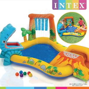 INTEX bazen na napuhavanje Dinosaur Play Center 249x191x109 cm 57444NP
