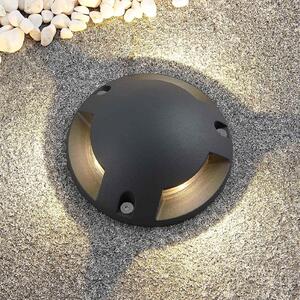 Lindby Huban LED podni reflektor, tri žarulje, Crno, Metal