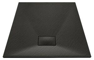 Sanotechnik Tuš kada (D x Š: 90 x 90 cm, Plastika, Crna)