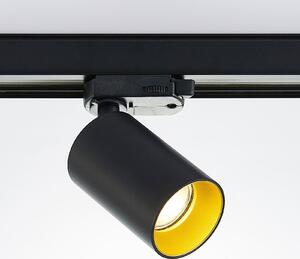 Arcchio Reflektor za stazu Brinja, crni, Ø 6 cm, trofazni, prigušiva, Crno, Područje hodnika, Aluminij