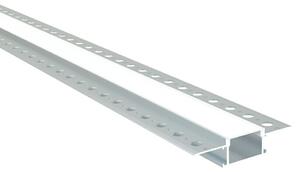 LED profil ugradbeni (D x Š x V: 2.000 x 61,5 x 13,8 mm, Aluminij)