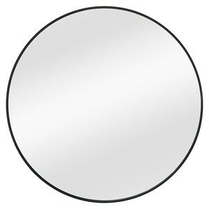 Ogledalo s okvirom Levi (Promjer: 80 cm, Crna, Metal)