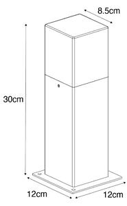 Vanjska svjetiljka siva 30 cm s prirubnicom i kabelskom košuljicom - Danska