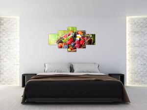 Slika - borovnice, jagode i maline (125x70cm)