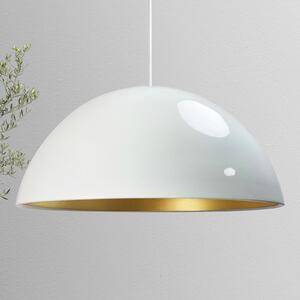 ROYALTECH Viseće svjetlo Lipeo, bijelo/zlatno, Ø 40 cm, metal, E27, prigušiva, Dnevni boravak/blagovaonica, Metal