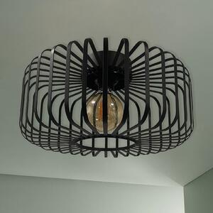 ROYALTECH Niko stropno svjetlo, crna, Ø 39 cm, metal, E27, prigušiva, Dnevni boravak/blagovaonica, Metal