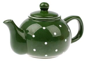 Zeleni keramički čajnik Dakls Dots, 1 l