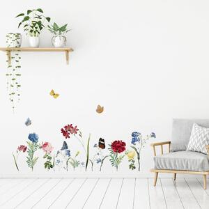 Set zidnih samoljepljivih naljepnica Ambiance Flowers in the Garden