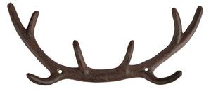 Smeđa metalna zidna vješalica Antlers – Esschert Design