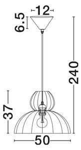 DELINA VISILICA BIJELA TKANINA E27 1X12W IP20 NL9586672