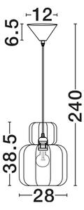 DELINA VISILICA BIJELA TKANINA E27 1X12W IP20 NL9586673