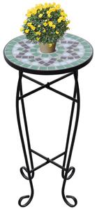 VidaXL Bočni stol uzorkom mozaika, zelene i bijele boje