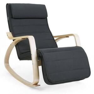 SONGMICS stolica za ljuljanje, stolica za opuštanje s podesivim osloncem za noge, nosivosti do 150 kg, 67 x 115 x 91 cm