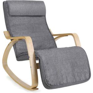 SONGMICS stolica za ljuljanje, stolica za opuštanje s podesivim osloncem za noge i nosivosti do 150 kg, 67 x 115 x 91 cm