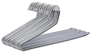 Set od 20 metalnih vješalica s otvorenim krajem i protukliznim premazom, sive | SONGMICS