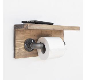 Držač toaletnog papira s policom BORURAF 14x30 smreka