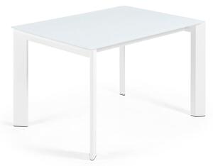 Proširiv blagovaonski stol s dodatnom pločom sa staklenom pločom stola 80x120 cm Axis – Kave Home