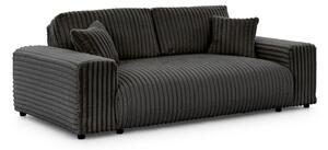 Tamno siva sofa od samta 213 cm Justin – Ropez