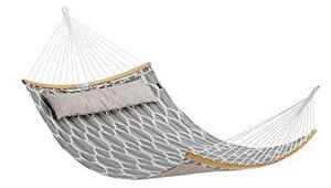 Viseća ležaljka s jastukom, 200 x 140 cm, nosivost 225 kg, siva i bijela | SONGMICS