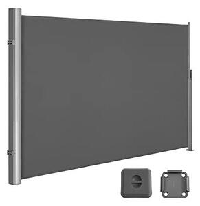 Bočna tenda 200 x 400 cm, otporno na hrđu, tkanina i aluminijum, antracit