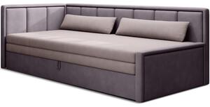 Ružičasta sklopiva/s prostorom za odlaganje sofa od šenila 214 cm Fulgeo – ELTAP