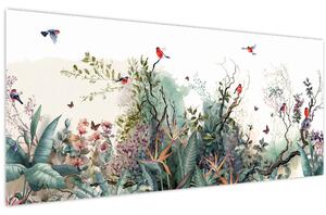 Slika - Prirodni krajolik, akvarel (120x50 cm)