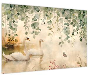 Slika - Jezero, akvarel (90x60 cm)