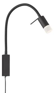 Crna LED zidna lampa Seng – Fischer & Honsel