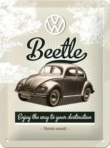 Metalni znak Volkswagen VW - Beetle Retro, (15 x 20 cm)