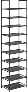 Stalak za cipele s 10 razina, 45 x 28 x 173 cm, crne boje | SONGMICS