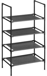 Stalak za cipele s 4 razine, 28 x 45 x 80 cm, crne boje | SONGMICS